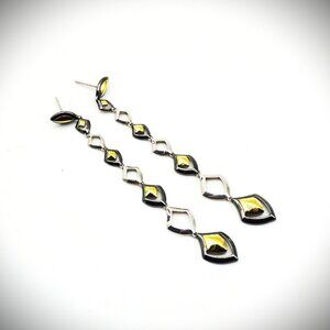 JOHN HARDY Legends Naga Collection Sterling Silver 18K  Yellow Gold Earrings